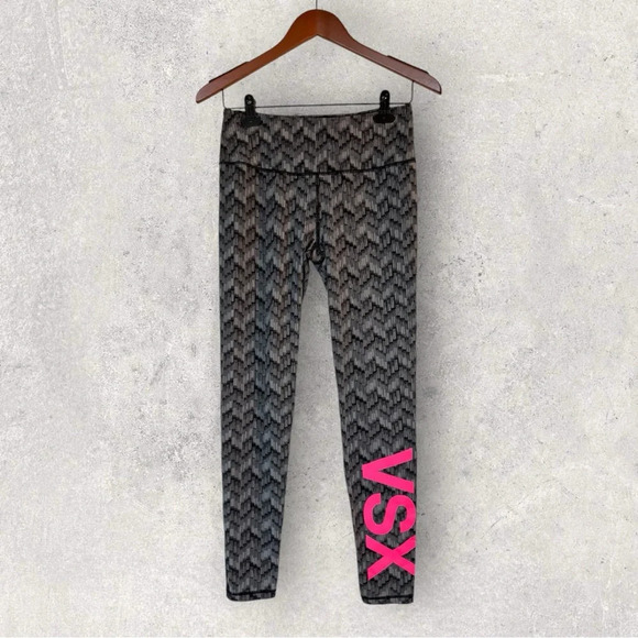 VICTORIA’S SECRET VSX Knockout Tight Pant - Medium - Geometric Print & Pink Logo - Picture 5 of 12